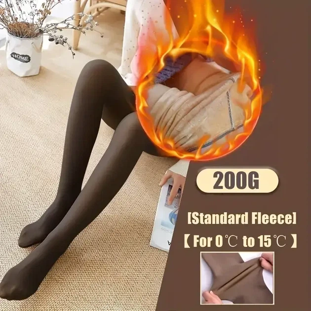 Колготы женские утепленные (черно-бежевые) 001294 - Фото 3 Колготы женские утепленные (черно-бежевые) 001294 - изображение 3