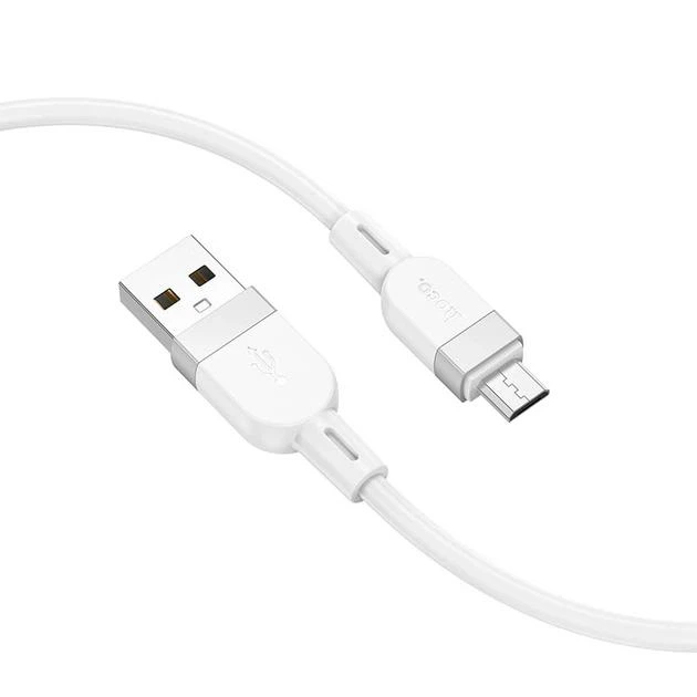 Кабель HOCO X109 Energy silicone charging data cable for Micro 2,4A/1m білий - Фото 1 Кабель HOCO X109 Energy silicone charging data cable for Micro 2,4A/1m білий - зображення 1