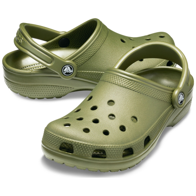 Crocs Classic Clog Army Green Кроксы Женские Мужские Сабо Классик Хаки Зеленые - (39 р.) M7/W9 - изображение 2