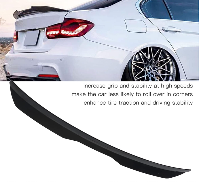Спойлер на заднє скло універсальний (Gloss Black) Rear Roof Lip Strip дефлектор даху - зображення 5