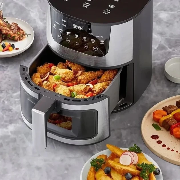 Аерогриль Мультипіч Rainberg RB 2268 4200W аерофритюрниця безмасляна для приготування без олії з регулюванням температури 8 л - изображение 4