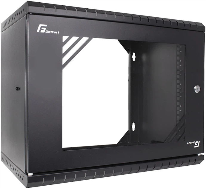 Шафа GETFORT ECO v3 19" 9U підвісна 520 x 340 мм Чорна (WGF09-53E-WGBv3) - зображення 2