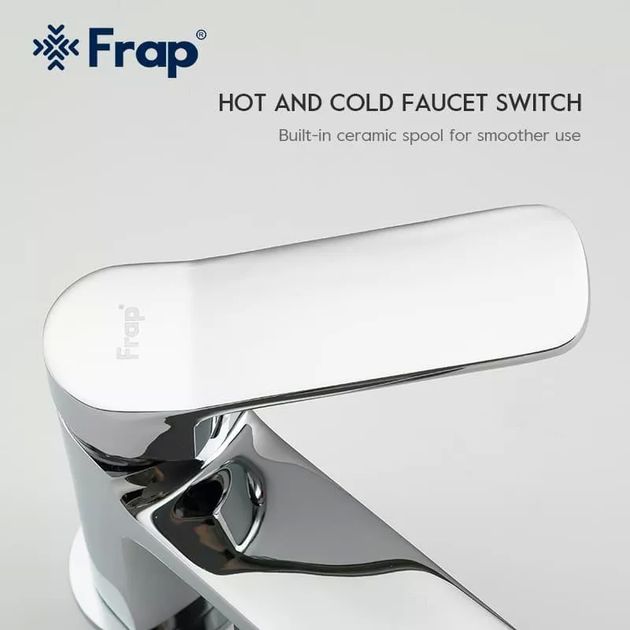 Смеситель для умывальника высокий хром Frap F1061-2 - изображение 3
