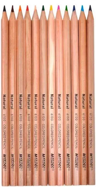 Олівці кольорові Marco Natural 12 кольорів 6100-12 - зображення 2