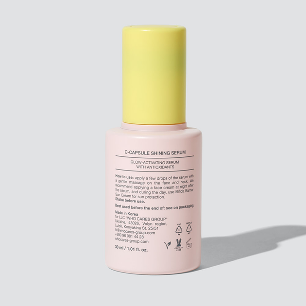 Мультивитаминная сыворотка для лица с инкапсулированным витамином C WHOCARES Shining C-Capsule Serum 30 мл - изображение 2