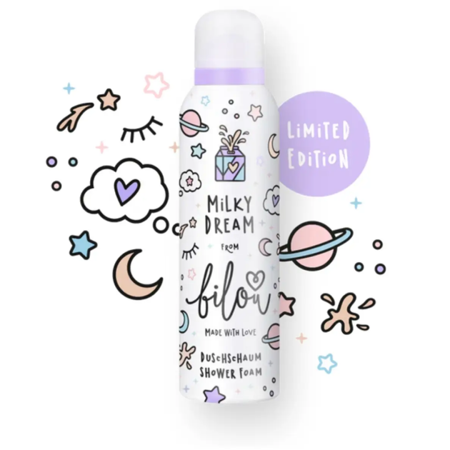 Пінка для душу з ароматом карамелі BILOU Milky Dream 200 мл - Фото 1 Пінка для душу з ароматом карамелі BILOU Milky Dream 200 мл - зображення 1
