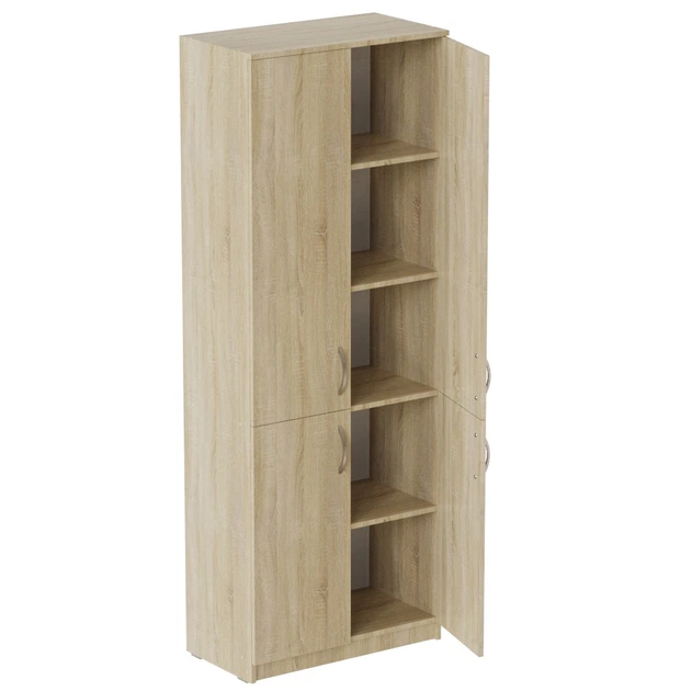 Шкаф Анжело Ferrum-decor на 5 полок с 4 дверями 1900x700x380 ДСП Дуб Сонома 16 мм (FRD-105040) - Фото 1 Шкаф Анжело Ferrum-decor на 5 полок с 4 дверями 1900x700x380 ДСП Дуб Сонома 16 мм (FRD-105040) - изображение 1