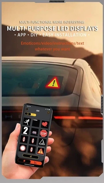 LED-табло на стекло Bluetooth - программируемая бижущая строчка для авто, магазина, витрины, управления с телефона (Android/iOS) - изображение 5