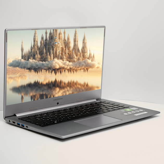 Ноутбук 15.6'' Medion (Lenovo Group) Akoya P15647 | IPS (1920x1080) FullHD | Intel Core i5-10210U | RAM 8 ГБ | SSD 256 ГБ | Nvidia GeForce | Intel UHD Graphics | Підсвітка клавіатури | Металевий корпус | Win11 (5024) - Б/В - зображення 4