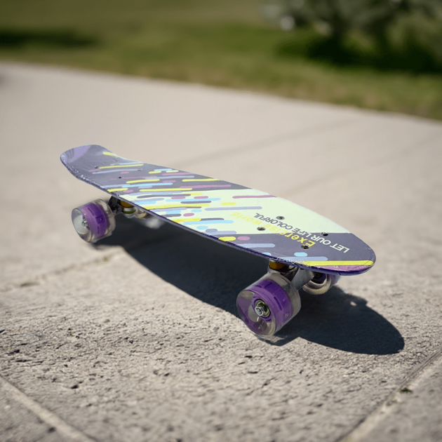 Скейт Пенниборд "Best Board" фиолетовый, колеса PU, светятся, d=6см F-9797 - Фото 4 Скейт Пенниборд "Best Board" фиолетовый, колеса PU, светятся, d=6см F-9797 - изображение 4