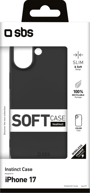 Чохол SBS Instinct для Apple iPhone 17 Black (TEINSTIP1763K) - зображення 2
