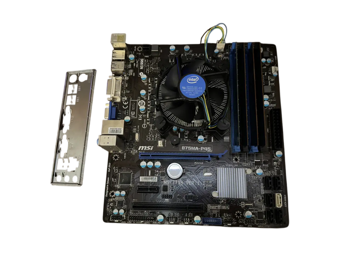 Игровой комплект Материнская плата Intel B75 + Intel Core i7-3770 + 16GB DDR3 Б/У - Фото 1 Игровой комплект Материнская плата Intel B75 + Intel Core i7-3770 + 16GB DDR3 Б/У - изображение 1