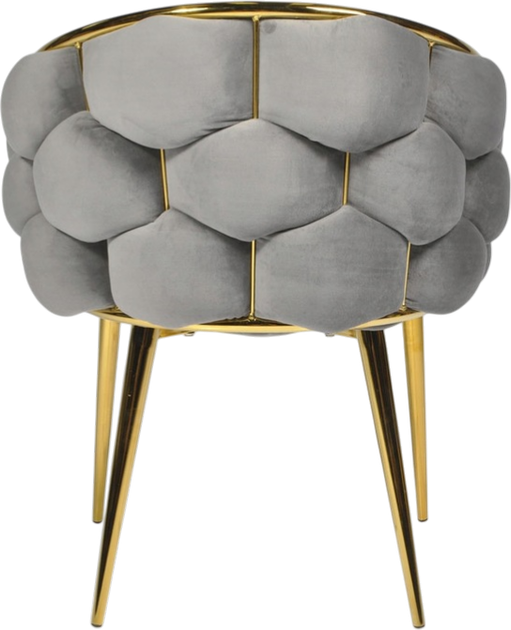 Крісло велюрове Hedo Balloon Сіре 100083 (5907184130583) - зображення 4