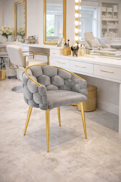 Крісло велюрове Hedo Balloon Сіре 100083 (5907184130583) - зображення 9