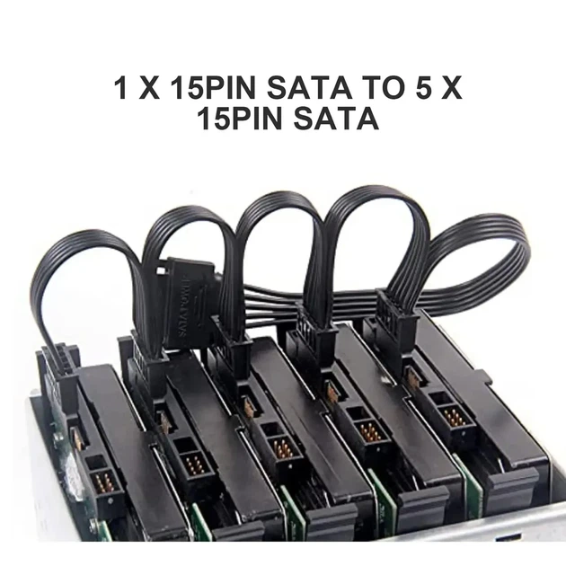 Переходник sata to 5 x sata, разветвитель питания SATA - изображение 5