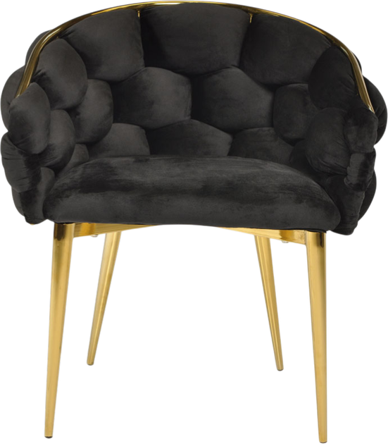 Krzesło welurowe Hedo Balloon Czarne 100085 (5907184130606) - obraz 2