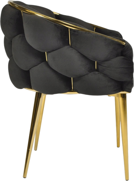 Krzesło welurowe Hedo Balloon Czarne 100085 (5907184130606) - obraz 3