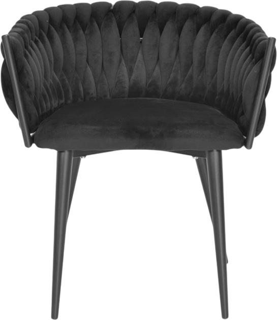 Крісло велюрове Hedo Glamour Rosa Чорне 100076 (5907184130507) - зображення 2