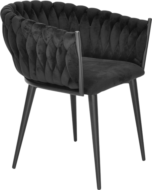 Крісло велюрове Hedo Glamour Rosa Чорне 100076 (5907184130507) - зображення 3