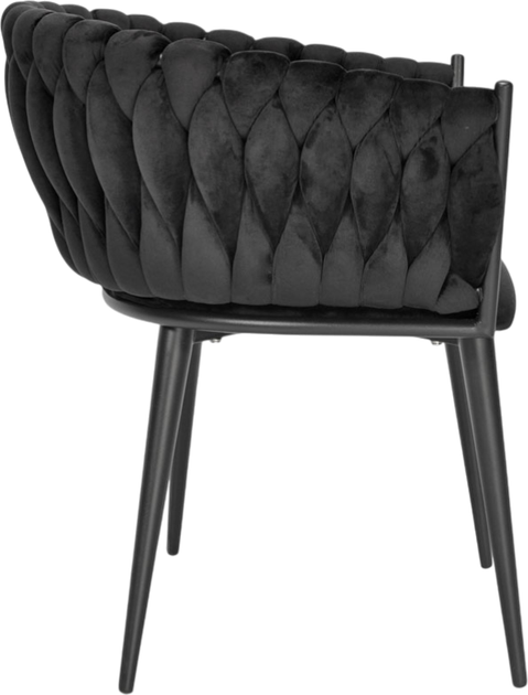 Крісло велюрове Hedo Glamour Rosa Чорне 100076 (5907184130507) - зображення 4