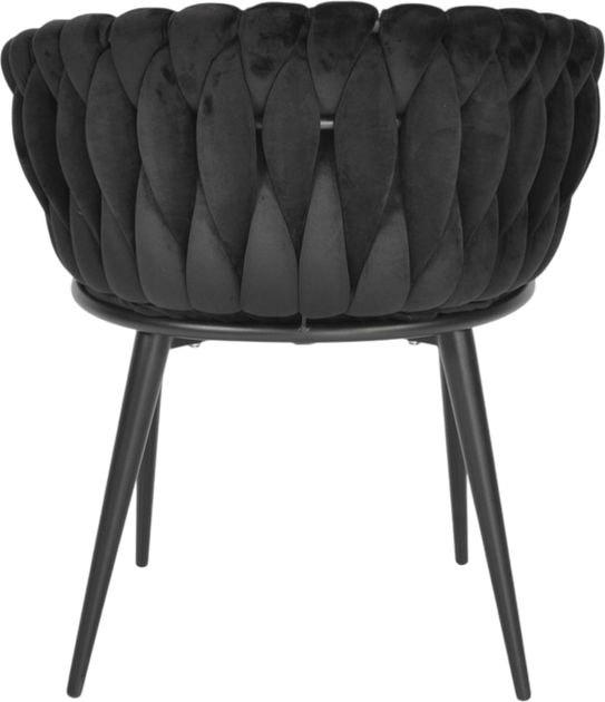 Крісло велюрове Hedo Glamour Rosa Чорне 100076 (5907184130507) - зображення 5