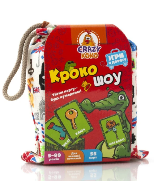Настільна гра в мішечку Крокошоу Vladi Toys VT8077-10, гра в пантоміму для всієї родини, крокодил для дітей - Фото 1 Настільна гра в мішечку Крокошоу Vladi Toys VT8077-10, гра в пантоміму для всієї родини, крокодил для дітей - зображення 1