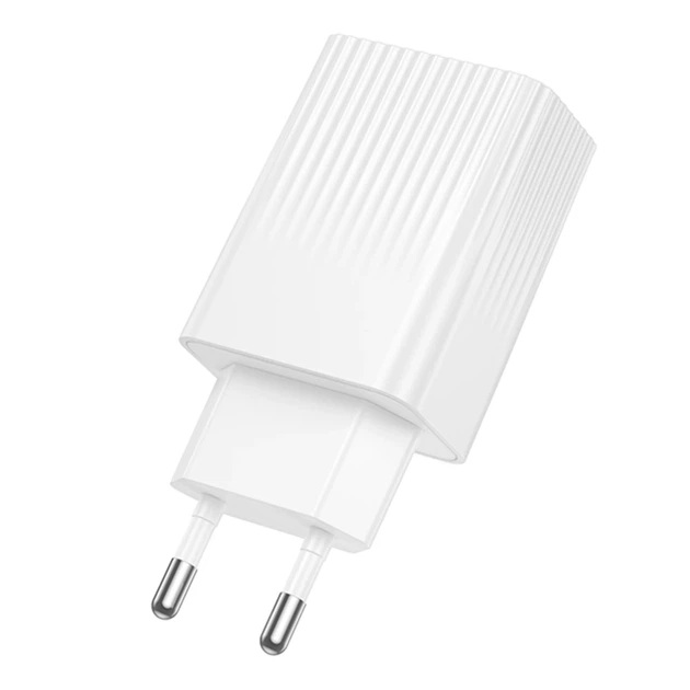 Сетевое зарядное устройство 18W USB QC3.0 100-240V Micro-USB Borofone BAS72A белый - Фото 8 Сетевое зарядное устройство 18W USB QC3.0 100-240V Micro-USB Borofone BAS72A белый - изображение 8