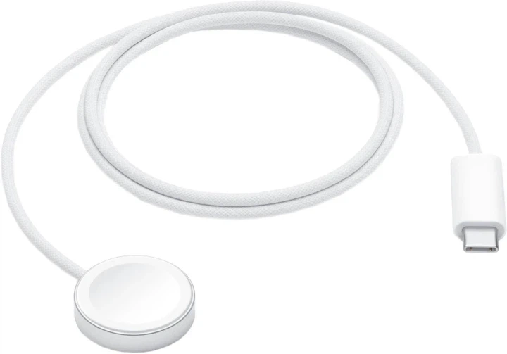 Бездротовий зарядний пристрій Apple Watch магнітне USB-C 1 метр білий ABS пластик алюмінієвий сплав - зображення 7
