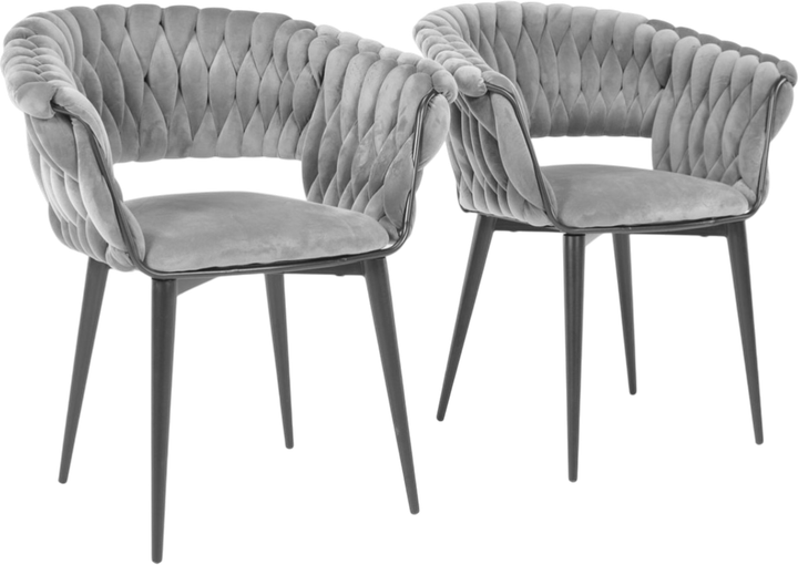 Крісло велюрове Hedo Glamour Сіре 100078 (5907184130538) - зображення 5