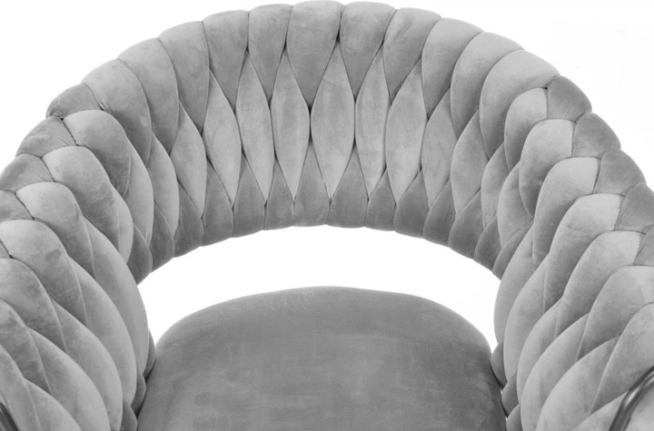 Крісло велюрове Hedo Glamour Сіре 100078 (5907184130538) - зображення 10