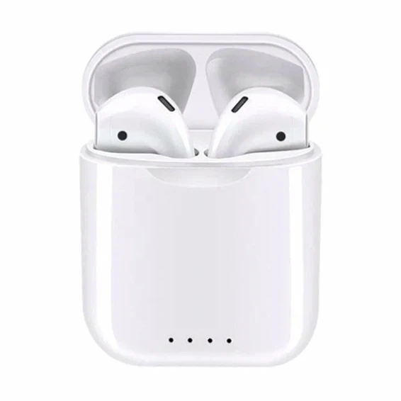 Bluetooth стерео гарнітура i88 TWS біла з мікрофоном 5 годин роботи 5.0 USB micro-usb пластик soft touch - зображення 2