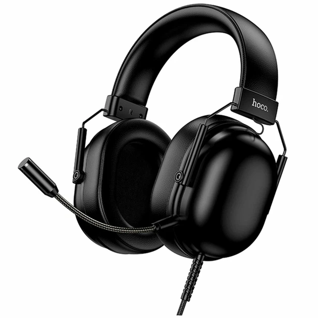 Ігрові навушники Hoco W113 50мм USB7.1 накладні чорний для занурення в геймплей - Фото 1 Ігрові навушники Hoco W113 50мм USB7.1 накладні чорний для занурення в геймплей - зображення 1