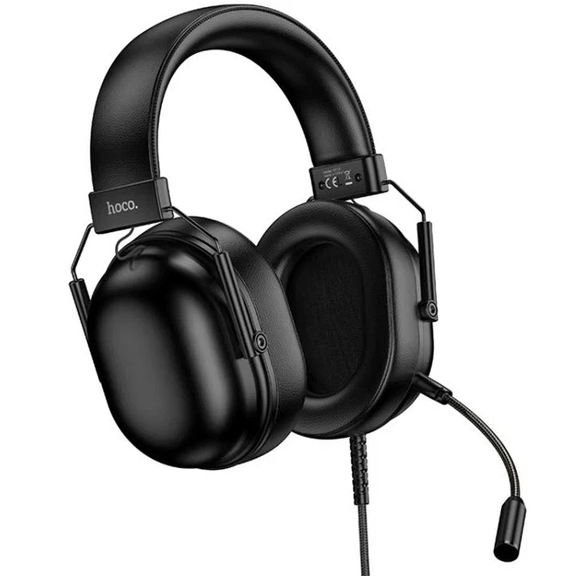 Ігрові навушники Hoco W113 50мм USB7.1 накладні чорний для занурення в геймплей - Фото 5 Ігрові навушники Hoco W113 50мм USB7.1 накладні чорний для занурення в геймплей - зображення 5