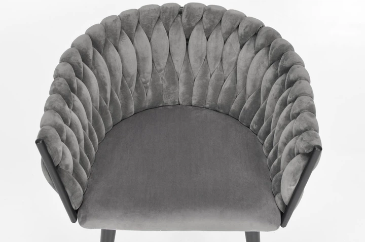 Крісло велюрове Hedo Glamour Сіре 100077 (5907184130514) - зображення 8