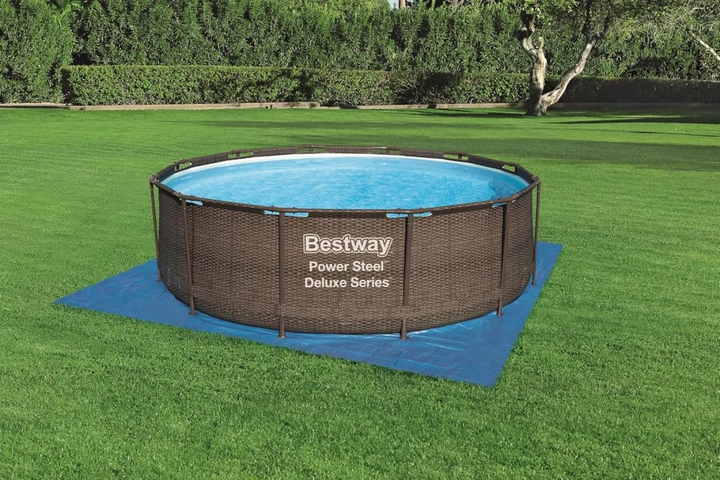 Підстилка для басейна 58002 Bestway Розмір 396*396 см - Фото 5 Підстилка для басейна 58002 Bestway Розмір 396*396 см - зображення 5