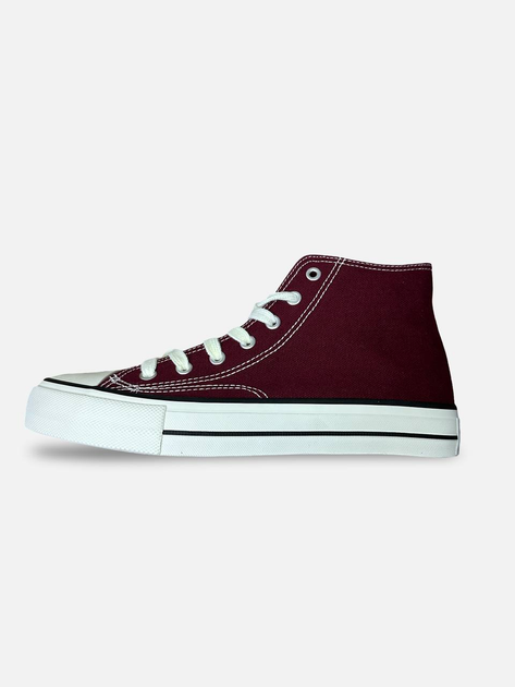 Жіночі кеди високі з вишивкою Converse бордові 40 - Фото 6 Жіночі кеди високі з вишивкою Converse бордові 40 - зображення 6