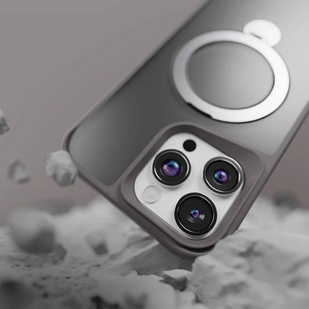 Etui plecki Etteri Matt Mag Ring Case do Apple iPhone 17 Pro Grey (GSM194423) - obraz 6
