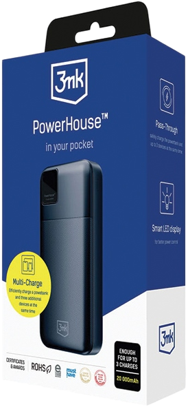 Powerbank 3MK PowerHouse 20000 mAh QC.3.0 22.5W PD 20W Black (5903108527224) - obraz 18