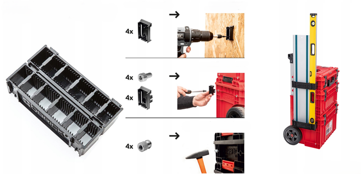 Набір тримачів 2шт. для інструментів Qbrick System Custom Long Items Holder (5901238261346) 70 х 85 х 275 мм, пластик - Фото 4 Набір тримачів 2шт. для інструментів Qbrick System Custom Long Items Holder (5901238261346) 70 х 85 х 275 мм, пластик - зображення 4