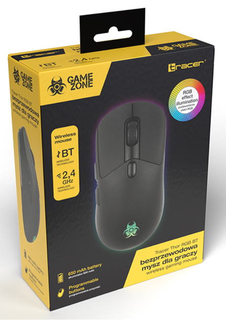 Компьютерная беспроводная мышь 650mAh Tracer GAMEZONE THOR RGB 2.4G + BT (TRAMYS47419) с RGB подсветкой - изображение 7