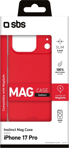 Etui SBS Instinct Mag do Apple iPhone 17 Pro Red (TEINSTMAGIP1763PR) - obraz 3
