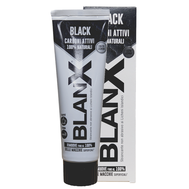 Зубна паста відбілююча BLANX dent.black carb.att. 75 мл. - Фото 1 Зубна паста відбілююча BLANX dent.black carb.att. 75 мл. - изображение 1