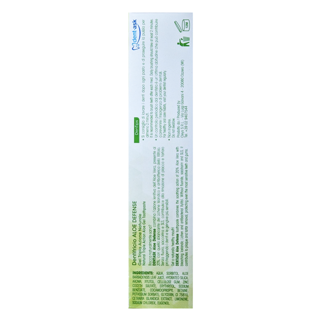 Зубна паста-гель потрійний захист DENTASK dent.aloe defence 75 мл. - изображение 2