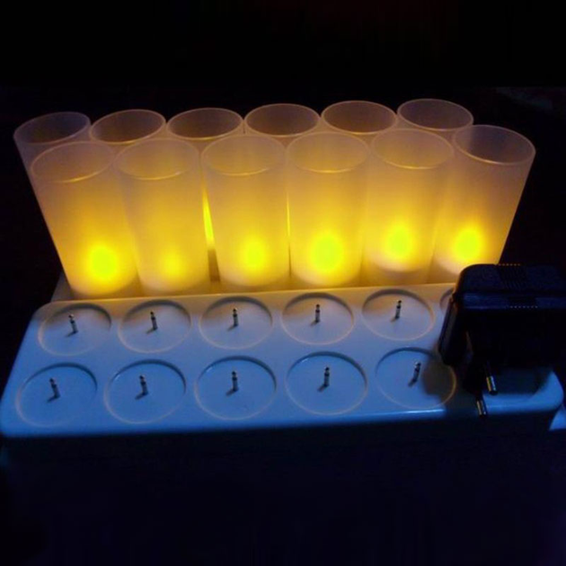 Светодиодные led свечи "чайные" с аккумулятором (набор 12 шт) - изображение 2