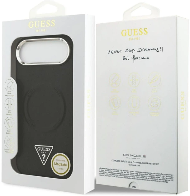 Etui Guess Triangle Logo MagSafe do Apple iPhone Air Black (GUHMP17MPSDTSCMK) - obraz 8