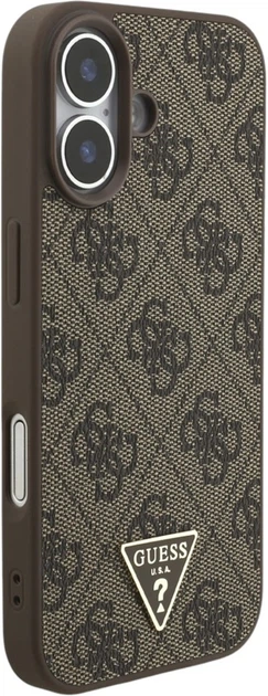 Чохол Guess 4G Strap Triangle Logo MagSafe для Apple iPhone 17 Brown (GUHMP17SP4TSDPPSW) - зображення 3