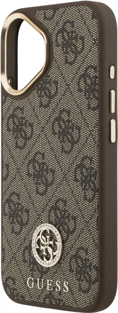 Чохол Guess 4G Strass Logo MagSafe для Apple iPhone 17 Brown (GUHMP17SP4GRMDEW) - зображення 6