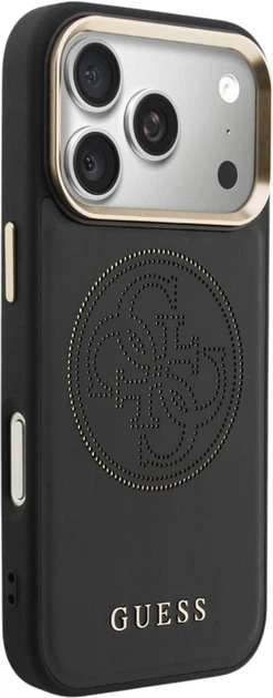 Etui Guess Perforated 4G MagSafe do Apple iPhone 17 Pro Black (GUHMP17L5PG4SRGK) - obraz 4