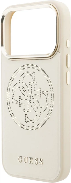 Etui Guess Perforated 4G MagSafe do Apple iPhone 17 Pro Max Beige (GUHMP17X5PG4SRGE) - obraz 6