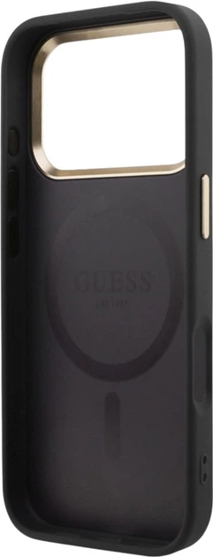 Etui Guess Perforated 4G MagSafe do Apple iPhone 17 Pro Black (GUHMP17L5PG4SRGK) - obraz 7